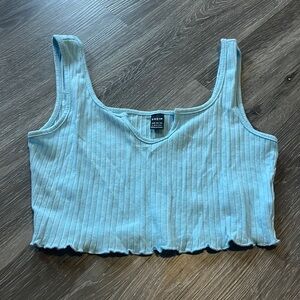 Baby blue crop tank